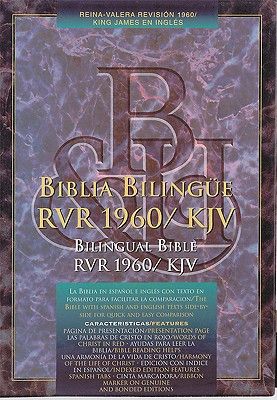RVR 1960/KJV Biblia Bilingüe, negro imitación piel
