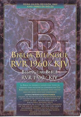 RVR 1960/KJV Biblia Bilingüe, negro, piel fabricada