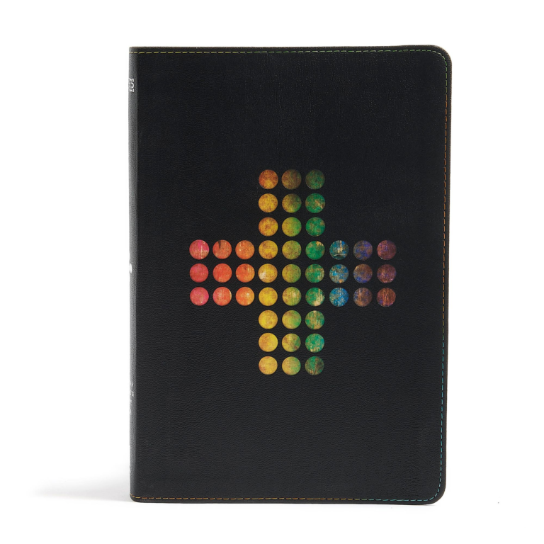 NIV Rainbow Study Bible, Pierced Cross LeatherTouch