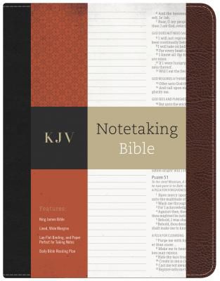 KJV Notetaking Bible, Black/Brown Bonded Leather Hardcover