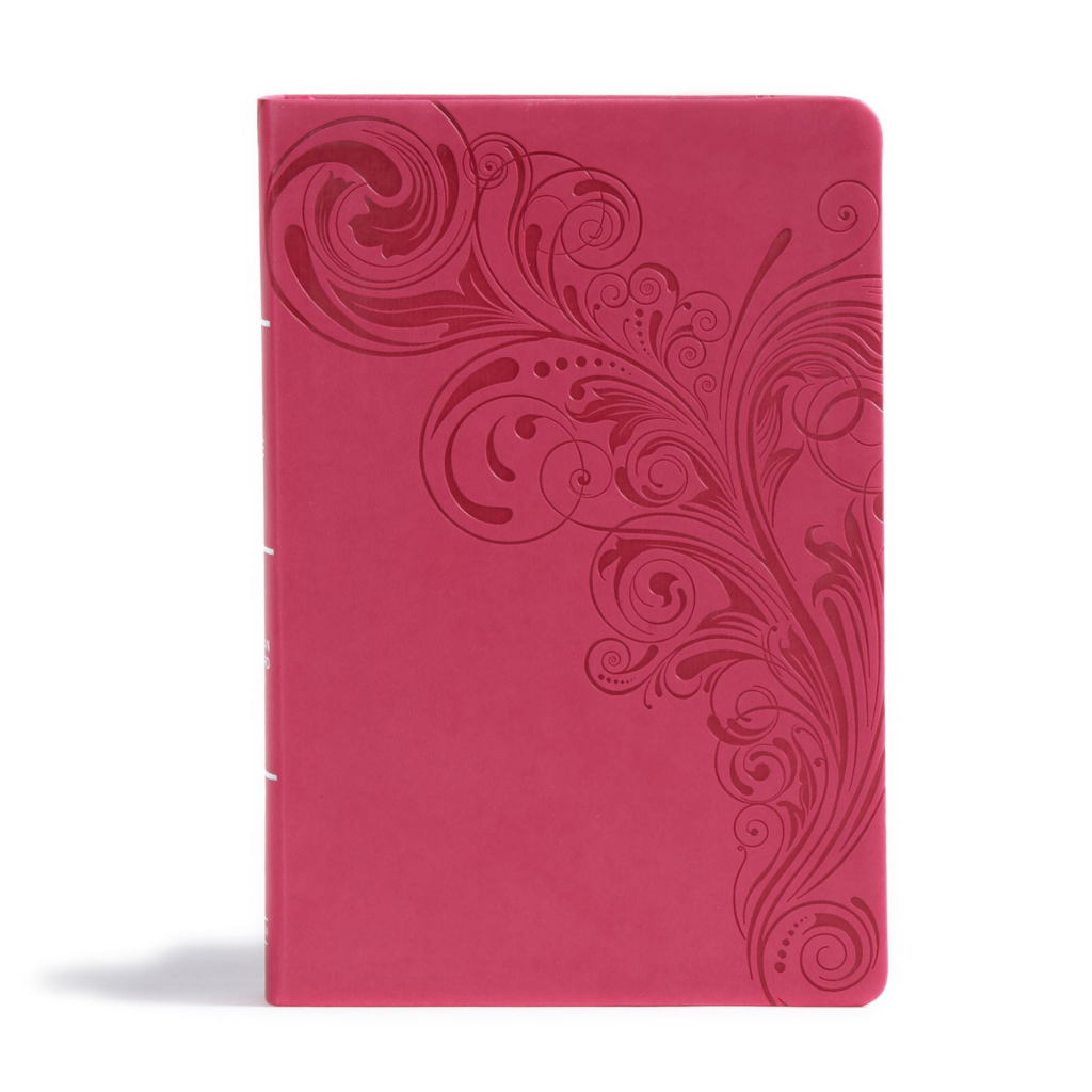 CSB Giant Print Reference Bible, Pink LeatherTouch, Indexed