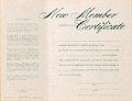 New Member Instruction Certificate – Parchment