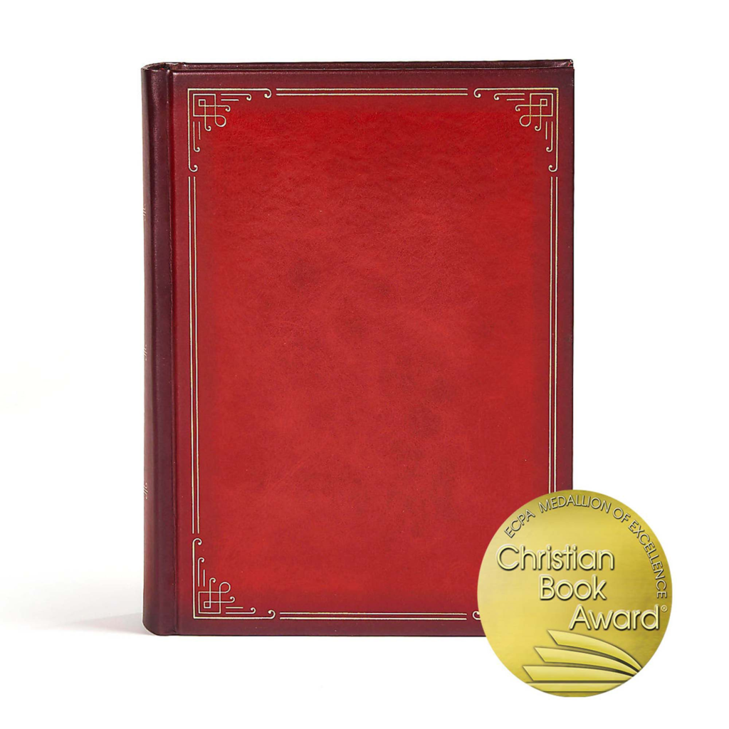 CSB Ancient Faith Study Bible, Crimson LeatherTouch-Over-Board