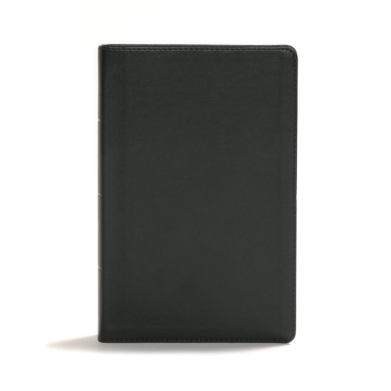 CSB Giant Print Center-Column Reference Bible, Black LeatherTouch