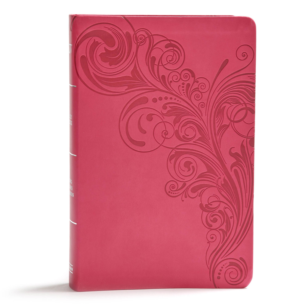 KJV Giant Print Reference Bible, Pink LeatherTouch