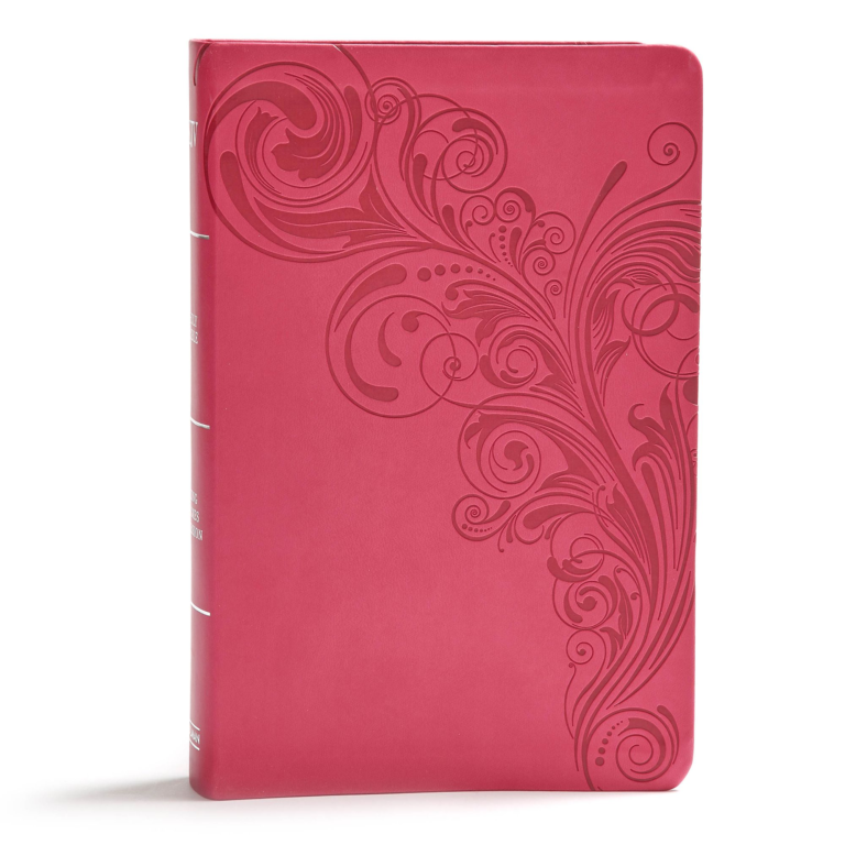 KJV Giant Print Reference Bible, Pink LeatherTouch, Indexed