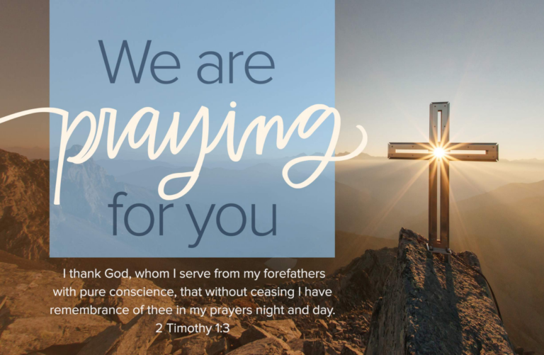We Are Praying For You – Postcard (Pkg 25)  General Worship