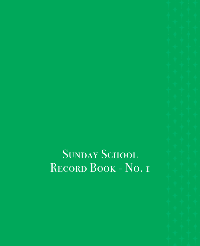 Sunday School Record Book #1 – Each