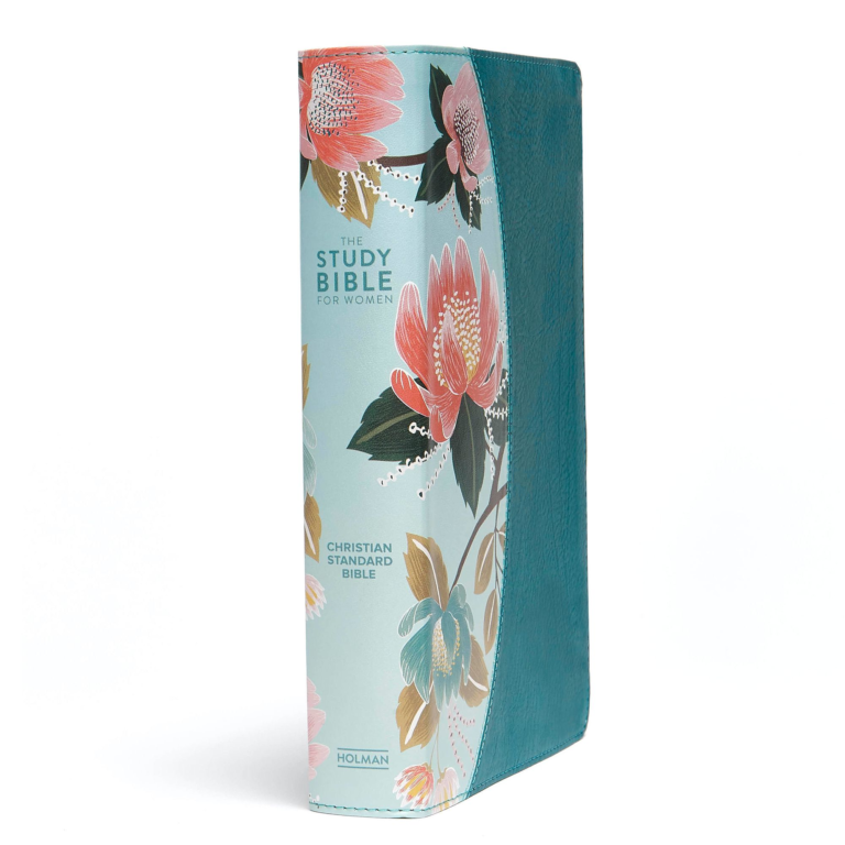The CSB Study Bible For Women, Teal Flowers LeatherTouch