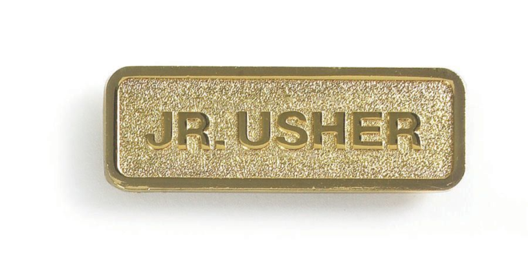 Brass Jr Usher Badge