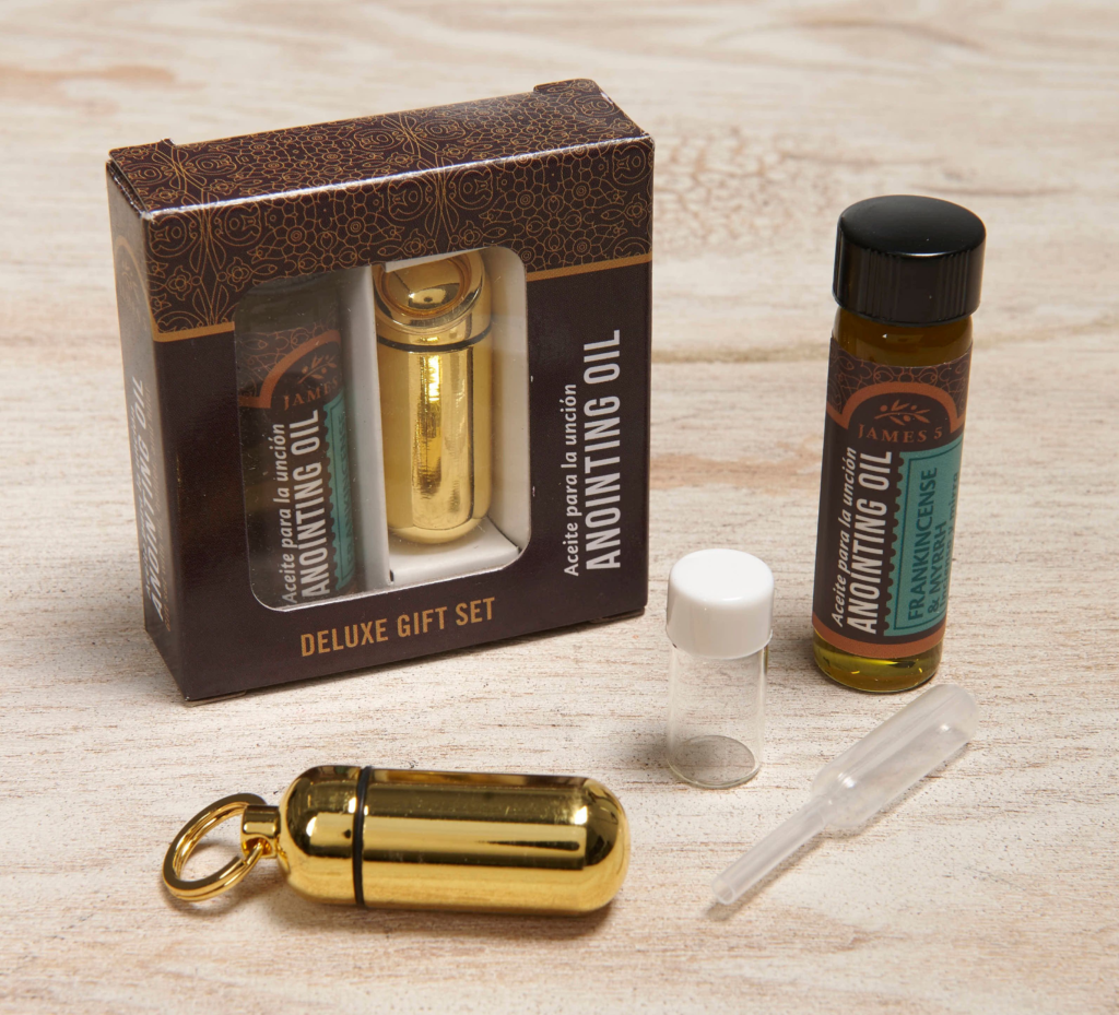 Anointing Oil Holder – Brass (box gift set)
