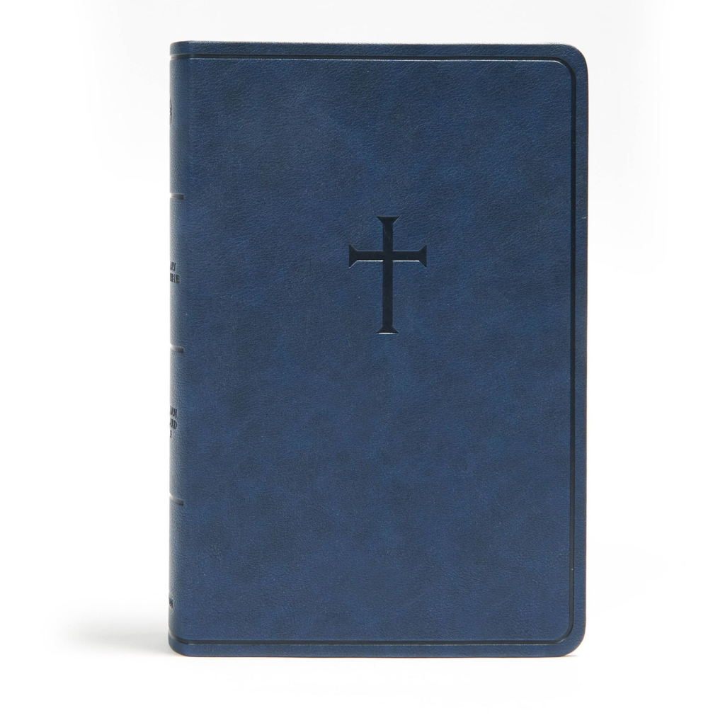 CSB Everyday Study Bible, Navy Cross LeatherTouch