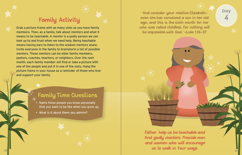 A spread from 25 Days of the Christmas Story: An Advent Family Experience