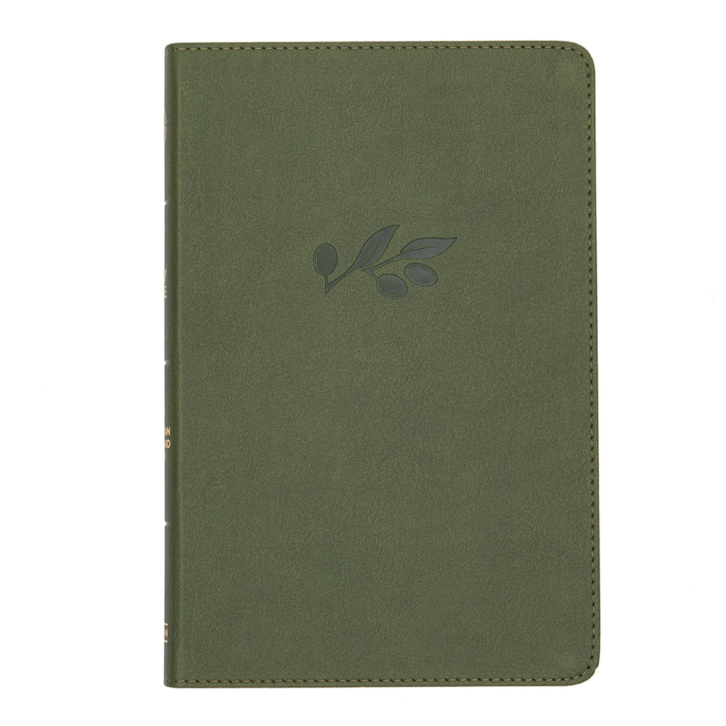 CSB Thinline Reference Bible, Olive LeatherTouch