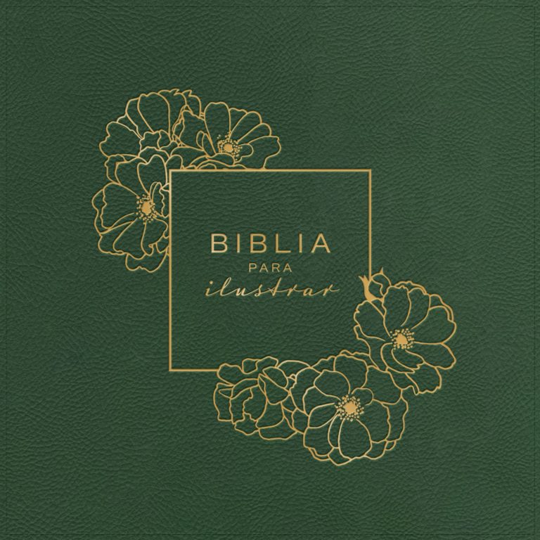 RVR 1960 Biblia para ilustrar, verde símil piel