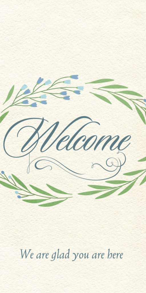 Welcome We Are Glad You Are Here – Guest Card (PKG 50)