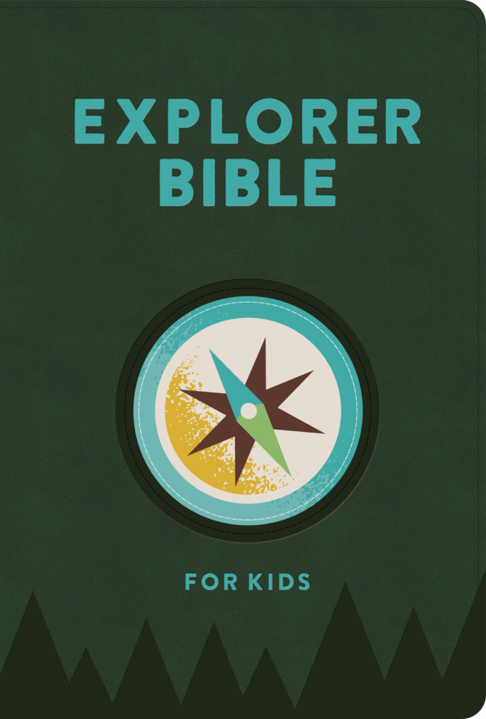 CSB Explorer Bible for Kids, Olive Compass LeatherTouch, Indexed