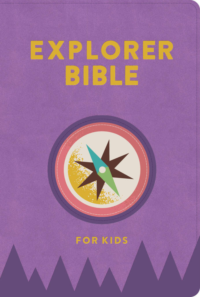 CSB Explorer Bible for Kids, Lavender Compass LeatherTouch, Indexed