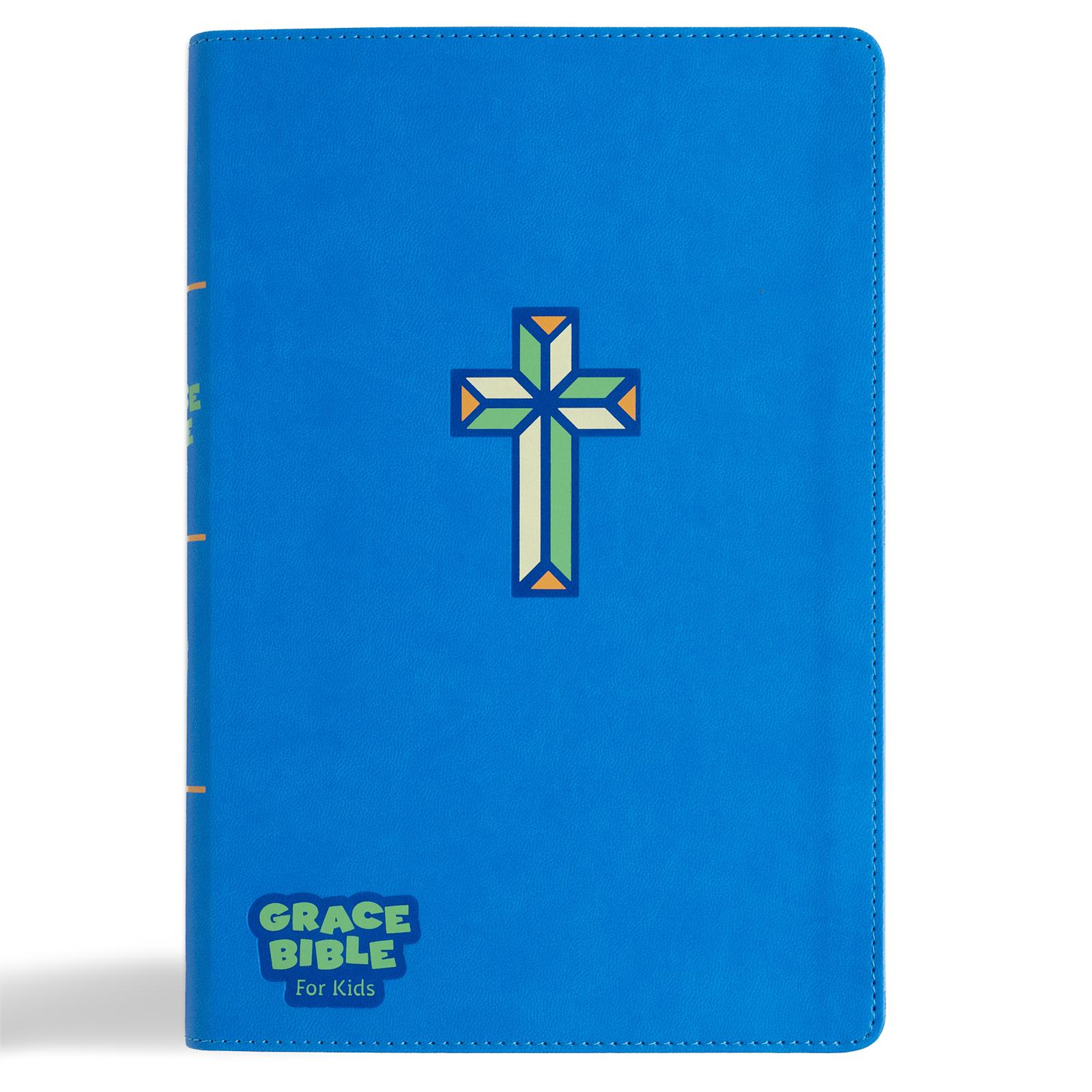 CSB Grace Bible for Kids, Blue LeatherTouch (Dyslexia Friendly