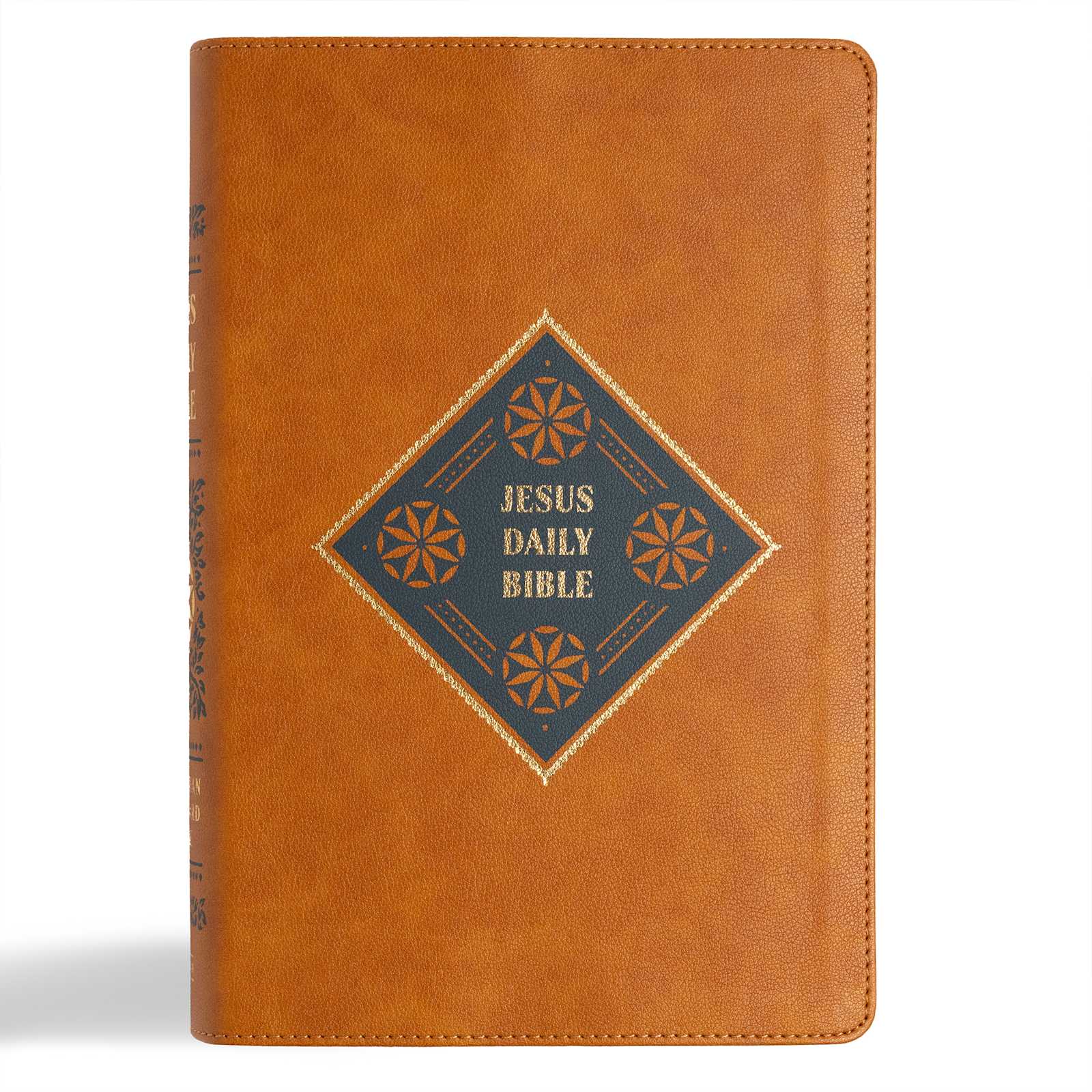 CSB Jesus Daily Bible, Camel LeatherTouch - B&H Publishing