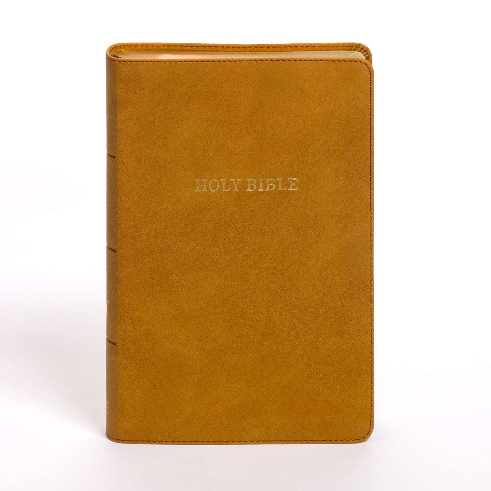 KJV Personal Size Giant Print Bible, Camel SuedeSoft LeatherTouch